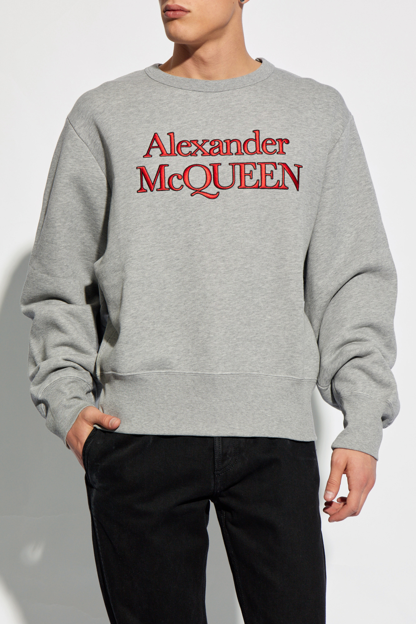 スウェット・トレーナー ALEXANDER MCQUEEN CREW NECK PULLOVER lace top alexander mcqueen top qeaah | Men's Clothing